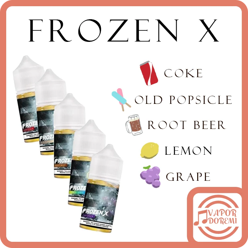 [5分涼]Frozen X 冰雪奇緣 葡萄 酷涼沙士 老冰棍 冰鎮可樂 檸檬雪碧(汽水) 勁爆涼系列(2代) 30ml 30mg 小煙油 嗜涼者首選之一