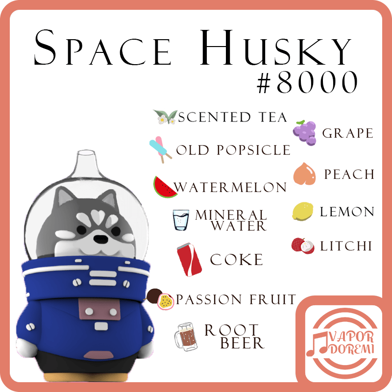 NINGA Space Husky 太空狗 多口數\一次性\拋棄式電子菸 #8000口 3%